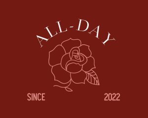 Nature Rose Flower Logo