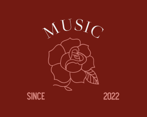 Nature Rose Flower Logo