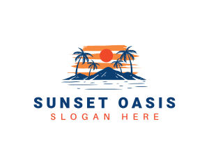 Beach Island Resort logo design