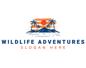 Beach Island Resort logo design