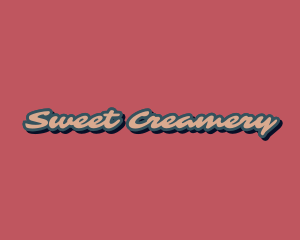 Cursive Retro Business logo design