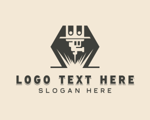 Mechanical - Laser Milling Machinery logo design