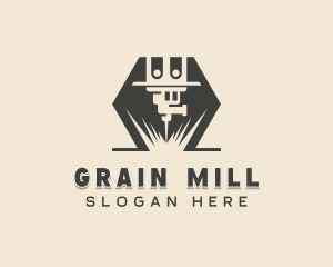 Laser Milling Machinery logo design