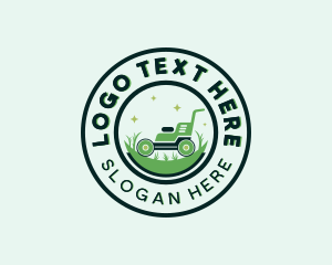 Landscaping - Grass Lawn Mower logo design