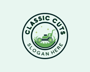 Grass Lawn Mower logo design