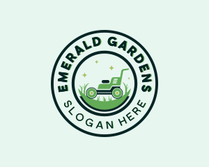 Grass Lawn Mower logo design