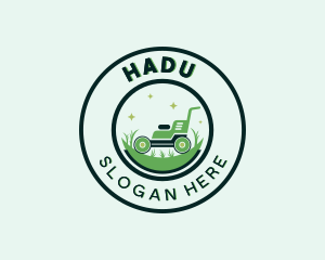 Backyard - Grass Lawn Mower logo design