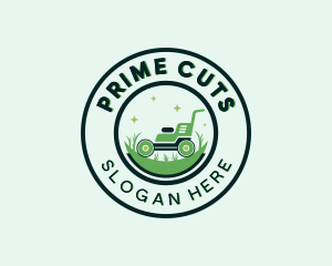 Grass Lawn Mower logo design