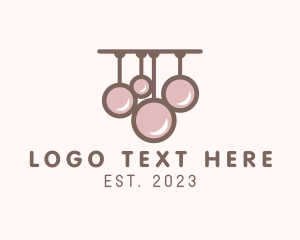 Furniture Shop - Hanging Light Bulbs logo design