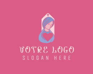 Woman - Nursing Home Heart logo design