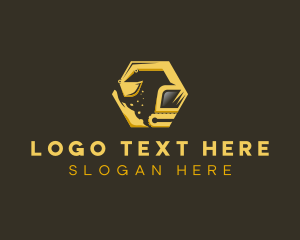 Miner - Excavator Digging Equipment logo design