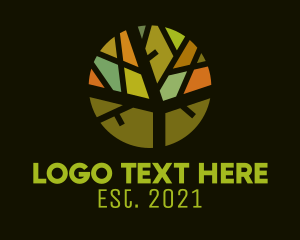 Eco - Colorful Autumn Tree logo design