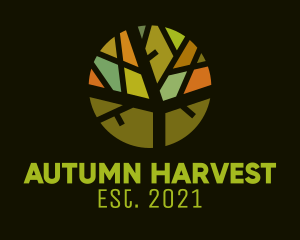 Colorful Autumn Tree  logo design