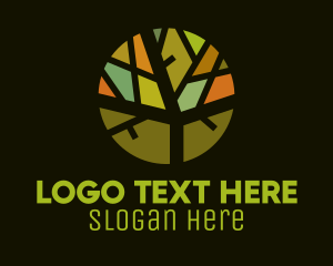 Colorful Autumn Tree  Logo