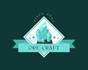 Ore - Crystal Gem Jeweler logo design