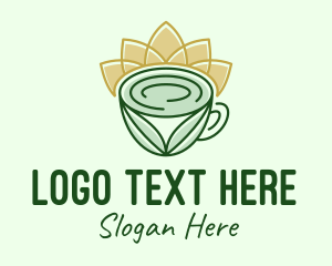 Tea - Flower Organic Drink logo design