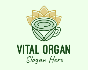 Flower Organic Drink logo design