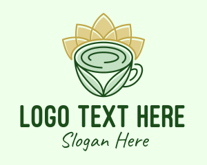 Coffee - Flower Organic Drink logo design