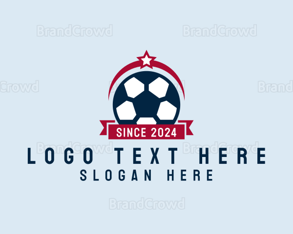 Soccer Ball Banner Logo