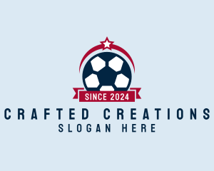 Soccer Ball Banner Logo