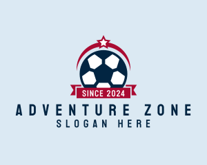 Soccer Ball Banner logo design