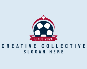 Soccer Ball Banner logo design