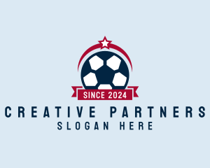 Soccer Ball Banner logo design