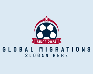 Soccer Ball Banner logo design