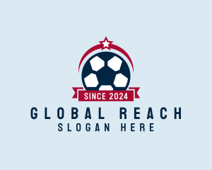 Soccer Ball Banner logo design