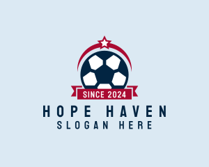 Sports Equipment - Soccer Ball Banner logo design
