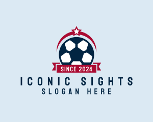 Soccer Ball Banner logo design