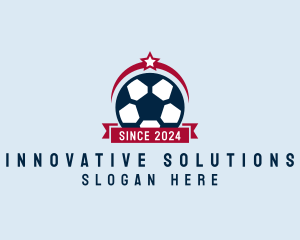 Soccer Ball Banner logo design