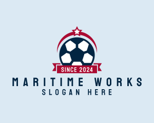 Soccer Ball Banner logo design