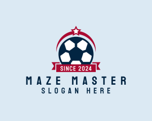 Soccer Ball Banner logo design