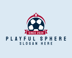 Ball - Soccer Ball Banner logo design