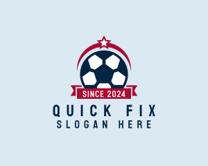 Soccer Ball Banner logo design