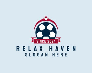 Soccer Ball Banner logo design