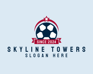 Soccer Ball Banner logo design