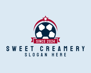 Soccer Ball Banner logo design