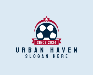 Soccer Ball Banner logo design