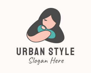 Woman Baby Childcare Logo