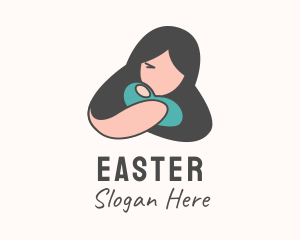 Neonate - Woman Baby Childcare logo design