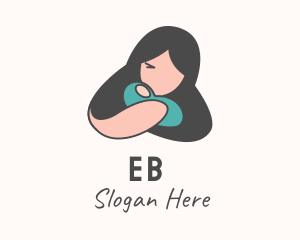 Mother - Woman Baby Childcare logo design