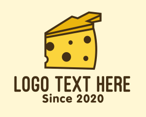 Food Blog - Yellow Cheese Arrow logo design