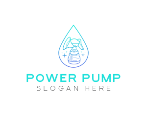 Pump - Breastmilk Pump Equipment logo design