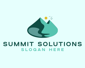 Mountain Summit Lake  logo design