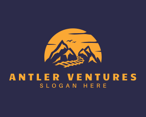Mountain Scenery Railroad logo design