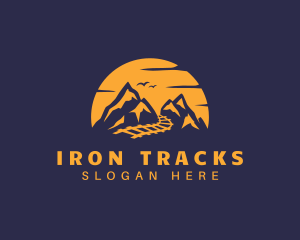 Railroad - Mountain Scenery Railroad logo design