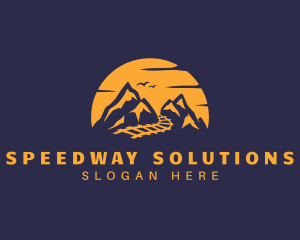 Roadway - Mountain Scenery Railroad logo design