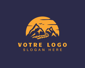 Mountaineer - Mountain Scenery Railroad logo design